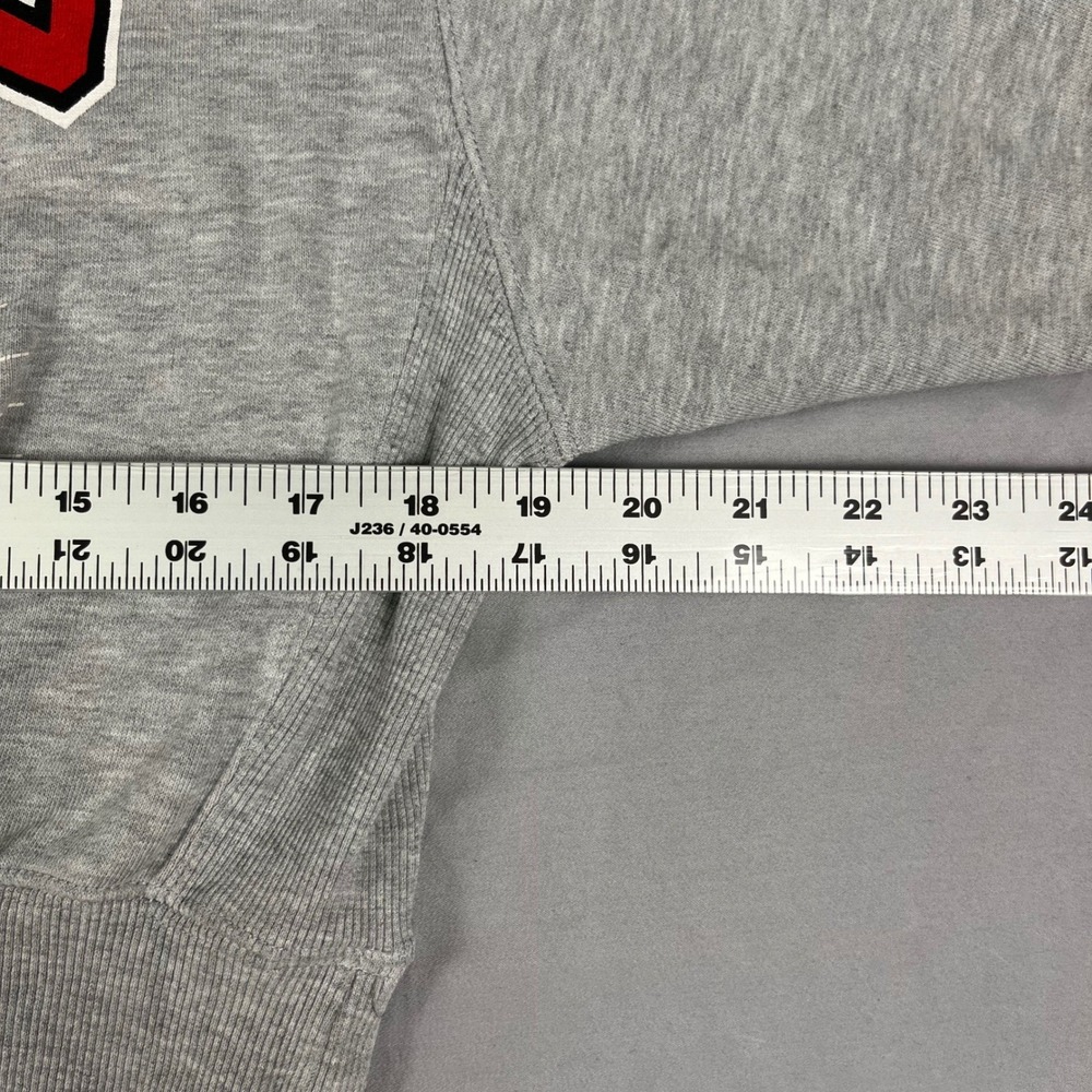 Vintage Style Chicago Bulls Cropped Sweatshirt Gray Women's Large NBA Ultra Game - Picture 11 of 13